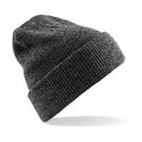 Beechfield Heritage Beanie - gebreid - wintermuts - donkergrijs - volwassenen - Dames / herenmuts - thumbnail