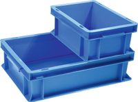 Promat Transportstapelbak | L600xB400xH120mm | blauw PP schelpgreep | zijwanden gesloten - 9000447813 9000447813