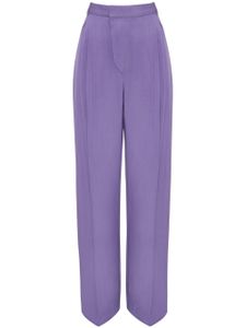 Victoria Beckham pantalon palazzo plissé à taille haute - VIOLET