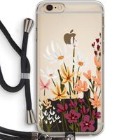 Painted wildflowers: iPhone 6 PLUS / 6S PLUS Transparant Hoesje met koord