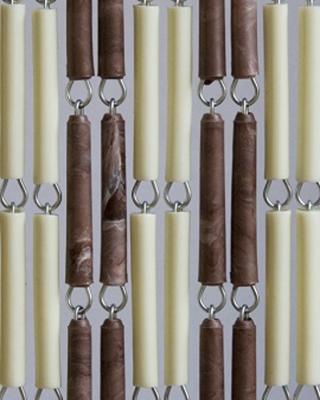 Vliegengordijn Hulzen Crème-Bruingevlamd - 100cm x 240cm