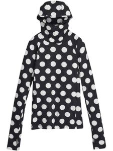 Marc Jacobs hoodie stretch à pois - Noir