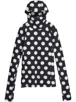 Marc Jacobs hoodie stretch à pois - Noir - thumbnail