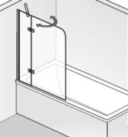 HSK Premium Softcube Badvouwwand 2-delig 90x140 cm chroom helder glas HSK Premium Softcube Badvouwwand 2-delig 90x140 cm chroom helder glas