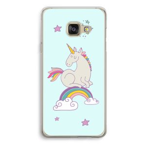 Regenboog eenhoorn: Samsung Galaxy A3 (2016) Transparant Hoesje