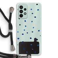Blauwe stippen: Samsung Galaxy A52s 5G Transparant Hoesje met koord