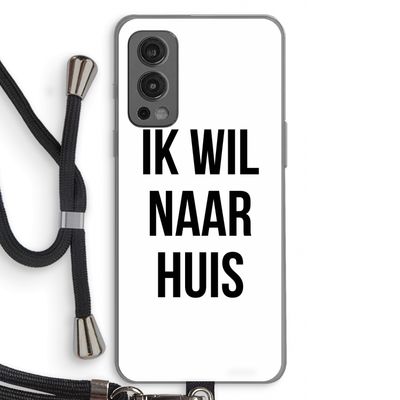 Ik wil naar huis: OnePlus Nord 2 5G Transparant Hoesje met koord