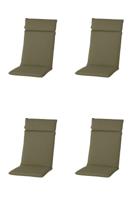 Kussen hoog 50x120 universeel outdoor Manchester groen (4 stuks) Madison - Madison