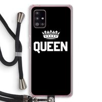Queen zwart: Samsung Galaxy A51 5G Transparant Hoesje met koord