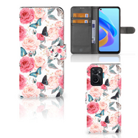 OPPO A76 | A96 Hoesje Butterfly Roses - thumbnail