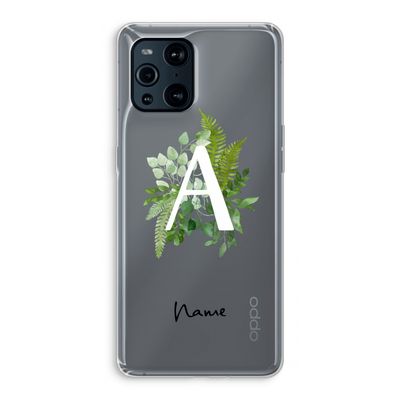 Green Brush: Oppo Find X3 Pro Transparant Hoesje