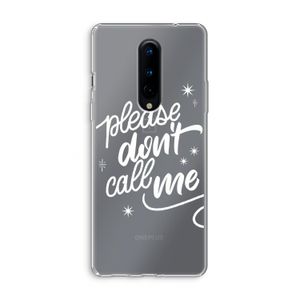 Don't call: OnePlus 8 Transparant Hoesje