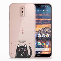 Nokia 4.2 Telefoonhoesje met Naam Cat Good Day