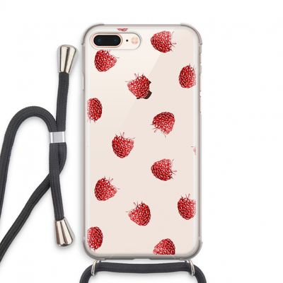 Framboosjes: iPhone 7 PLUS Transparant Hoesje met koord