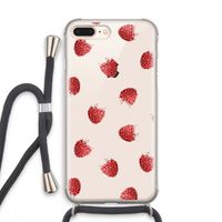 Framboosjes: iPhone 7 PLUS Transparant Hoesje met koord