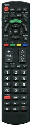 CavusTV afstandsbediening voor Panasonic CRC5 Afstandsbediening Zwart
