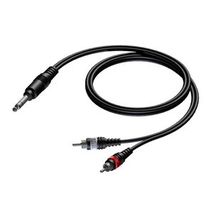 Procab CAB719/3 Verloopkabel 1x Stereo jack naar 2x RCA 3m