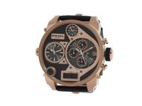 Diesel Heren Mr.Daddy DZ7261 zwart lederen analoog quartz modehorloge