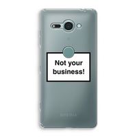 Not your business: Sony Xperia XZ2 Compact Transparant Hoesje