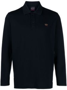 Paul & Shark polo en coton à patch logo - Bleu