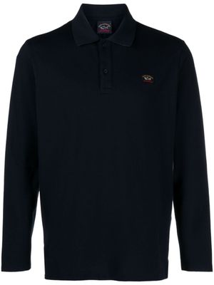 Paul & Shark polo en coton à patch logo - Bleu