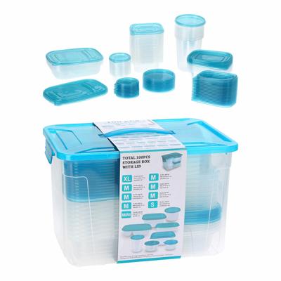 Opslagdozen Lifetime Groen Transparant Plastic Met deksel (50 Stuks) Opslagdozen Lifetime Groen Transparant Plastic Met deksel (50 Stuks)
