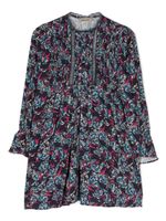 Zadig & Voltaire Kids robe fleurie à manches longues - Bleu - thumbnail