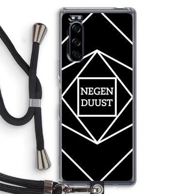 Negenduust geometrisch: Sony Xperia 5 Transparant Hoesje met koord