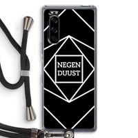 Negenduust geometrisch: Sony Xperia 5 Transparant Hoesje met koord