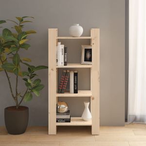 Boekenkast/kamerscherm 60x35x125 cm massief grenenhout