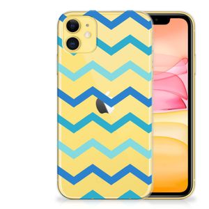 Apple iPhone 11 TPU bumper Zigzag Blauw