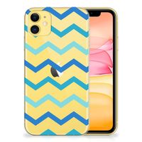 Apple iPhone 11 TPU bumper Zigzag Blauw