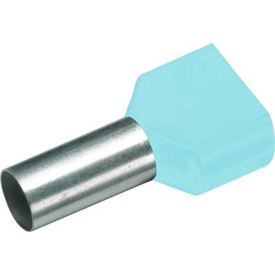 Cimco 187701 Dubbele adereindhulzen 0.34 mm² Deels geïsoleerd Turquoise 100 stuk(s)