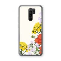 Wilde bloemen: Xiaomi Redmi 9 Transparant Hoesje