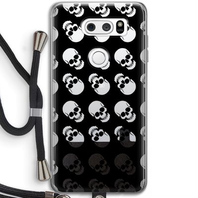 Musketon Skulls: LG V30 Transparant Hoesje met koord