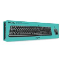 Toetsenbord en Optische Muis Logitech MK120 Zwart Qwerty Spaans