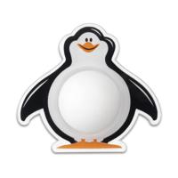Deurstopper Inofix Deuren Pinguïn Sticker Wit/Zwart PVC