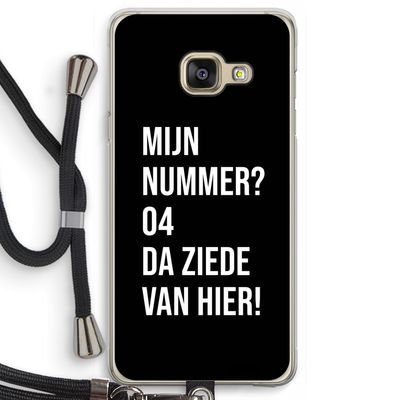 Da ziede van hier - Zwart: Samsung Galaxy A3 (2016) Transparant Hoesje met koord