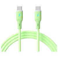 Akyga AK-USB-69 USB-kabel USB 2.0 USB-C stekker, USB-C stekker 1 m Groen Silicone