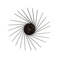 Karlsson - Wall clock Helix XL wood veneer black