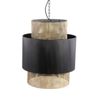 PTMD hanglamp erdila zwart/goudkleurig 50 cm | 2 stuks