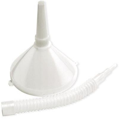Complete trechter met tuit Perel wit 21 cm diameter