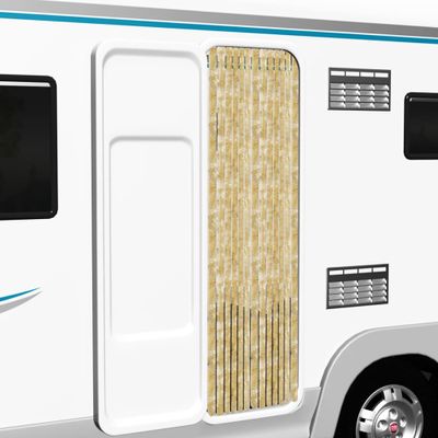 VidaXL Vliegengordijn 90x200 cm chenille beige