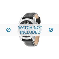 Timberland horlogeband 14518JS-02A Leder Zwart 24mm + wit stiksel