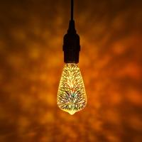 ST64 E27 4W IP65 waterdicht Warm witte 3D Fireworks LED lamp 2700K 48 LEDs SMD 2835 Vintage sfeer decoratie Art Lamp AC 85-265V