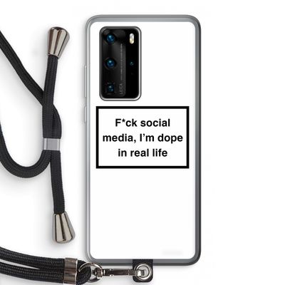 I'm dope: Huawei P40 Pro Transparant Hoesje met koord