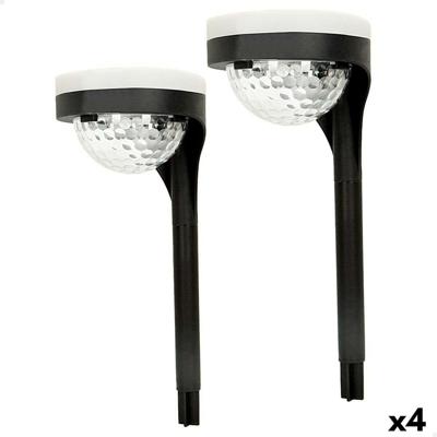 Set tuinverlichting op zonne-energie Aktive 2 Onderdelen Polypropyleen 11 x 49 x 12 cm (4 Stuks)
