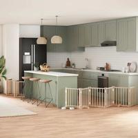 VidaXL Hondenhek inklapbaar met deur 12 panelen 600 cm populierenhout