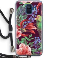 Papegaaien: Samsung Galaxy A6 (2018) Transparant Hoesje met koord