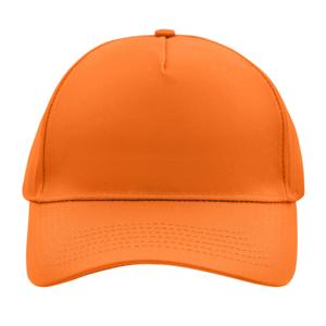 Baseball pet/cap 5 panels - oranje - volwassenen - Voordelige caps - katoen